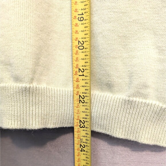 Drapers & Damons Women Size LARGE Sweater Short Sleeves Lt Green & Black Floral - Picture 11 of 16